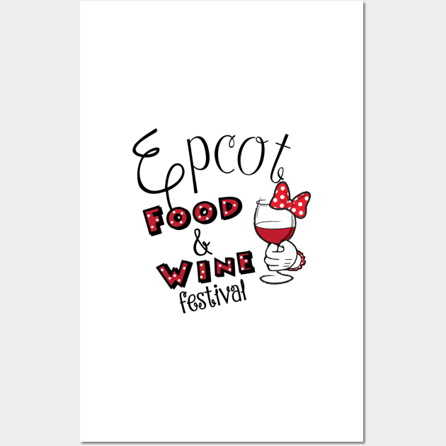 Epcot Food and Wine Festival Minnie Mouse Wall Art by yaney85